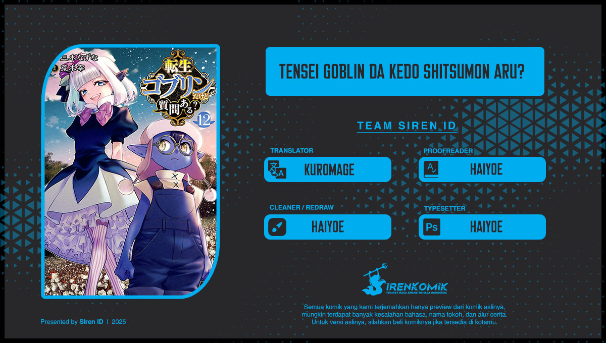 Tensei Goblin da kedo Shitsumon aru? Chapter 123 Bahasa Indonesia